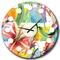 Designart 'Retro Floral Botanical I Mid-Century Modern Wall Clock